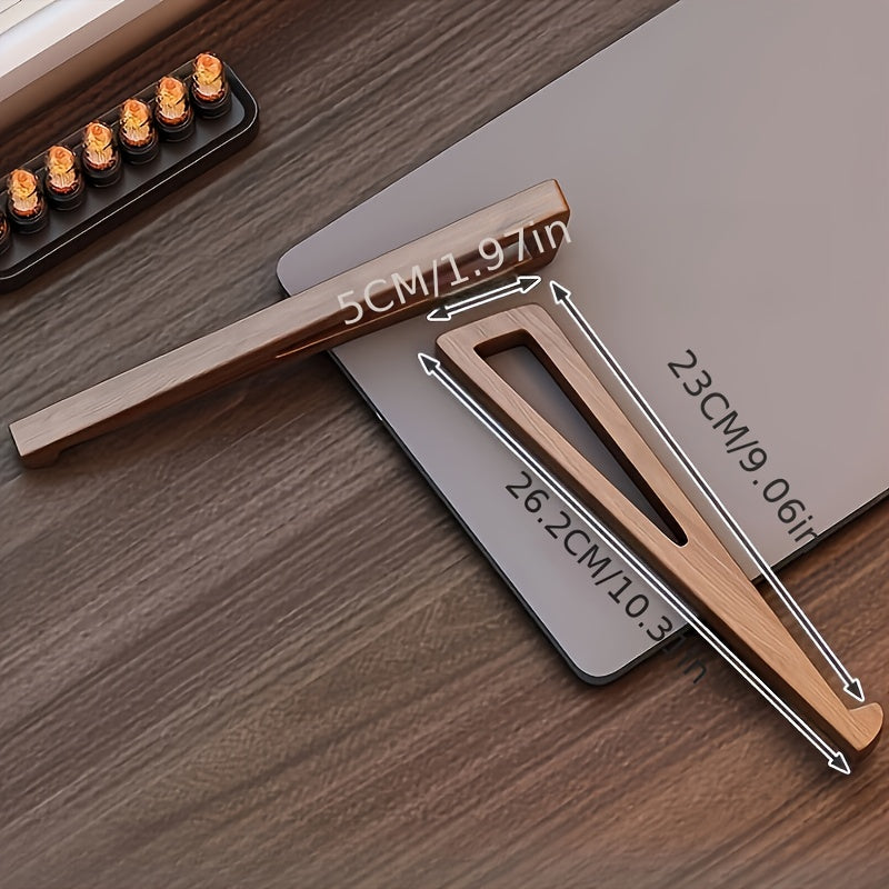 2pcs Ergonomic Bamboo Laptop Stand