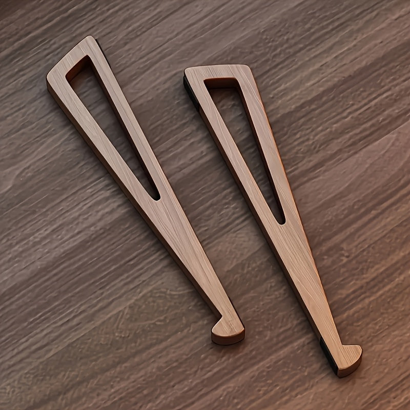 2pcs Ergonomic Bamboo Laptop Stand
