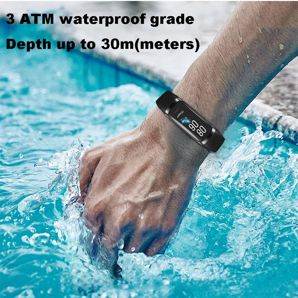 1.1'' AMOLED Smartwatch Body Temperature Monitor Fitness Clock Sports Waterproof Men Smart Watch Band