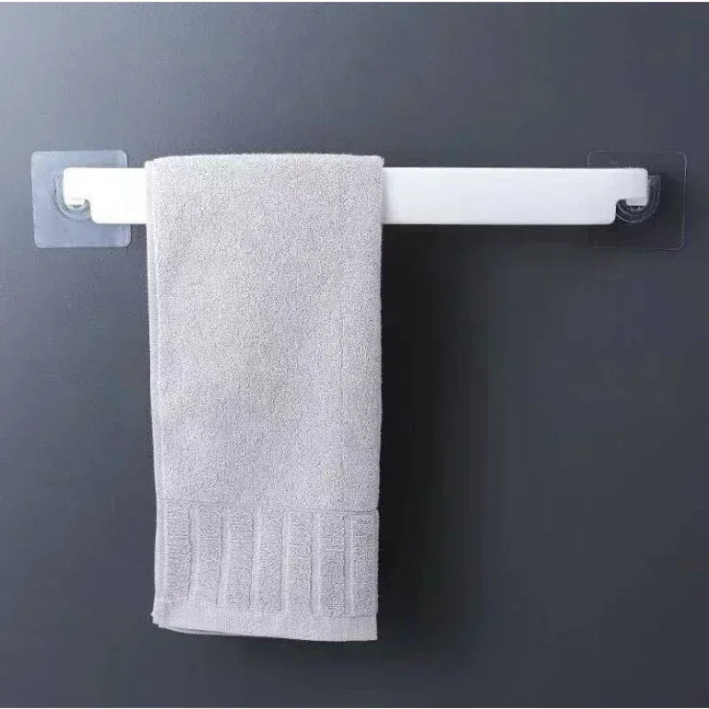 1pcs Extended Towel Rack Wall-Mounted Slipper Holder Bathroom Organizer with Multiple Storage Options Bathroom Accessories