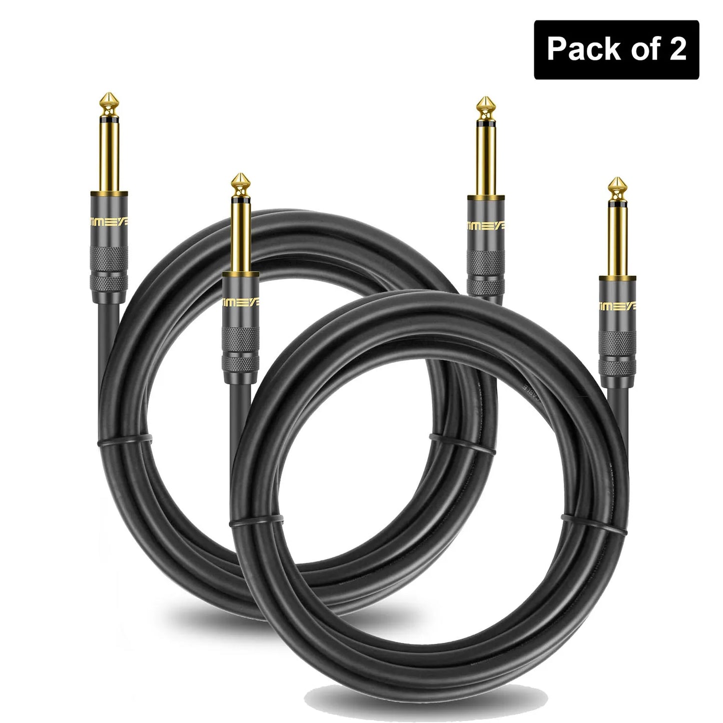 1/4 Inch Straight Instrument Cable 6.35mm To 6.35mm Stereo Audio Professional Guitar Cable for Guitar Bass Amplifier Keyboard