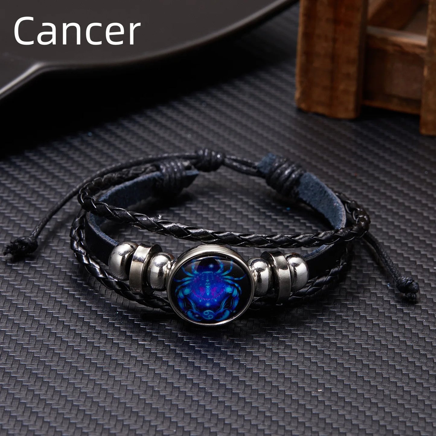 12 Constellation Zodiac Sign Charm Luminous Bracelets Men Vintage Multilayer Wrap Leather Bracelet & Bangle Birthday Gift