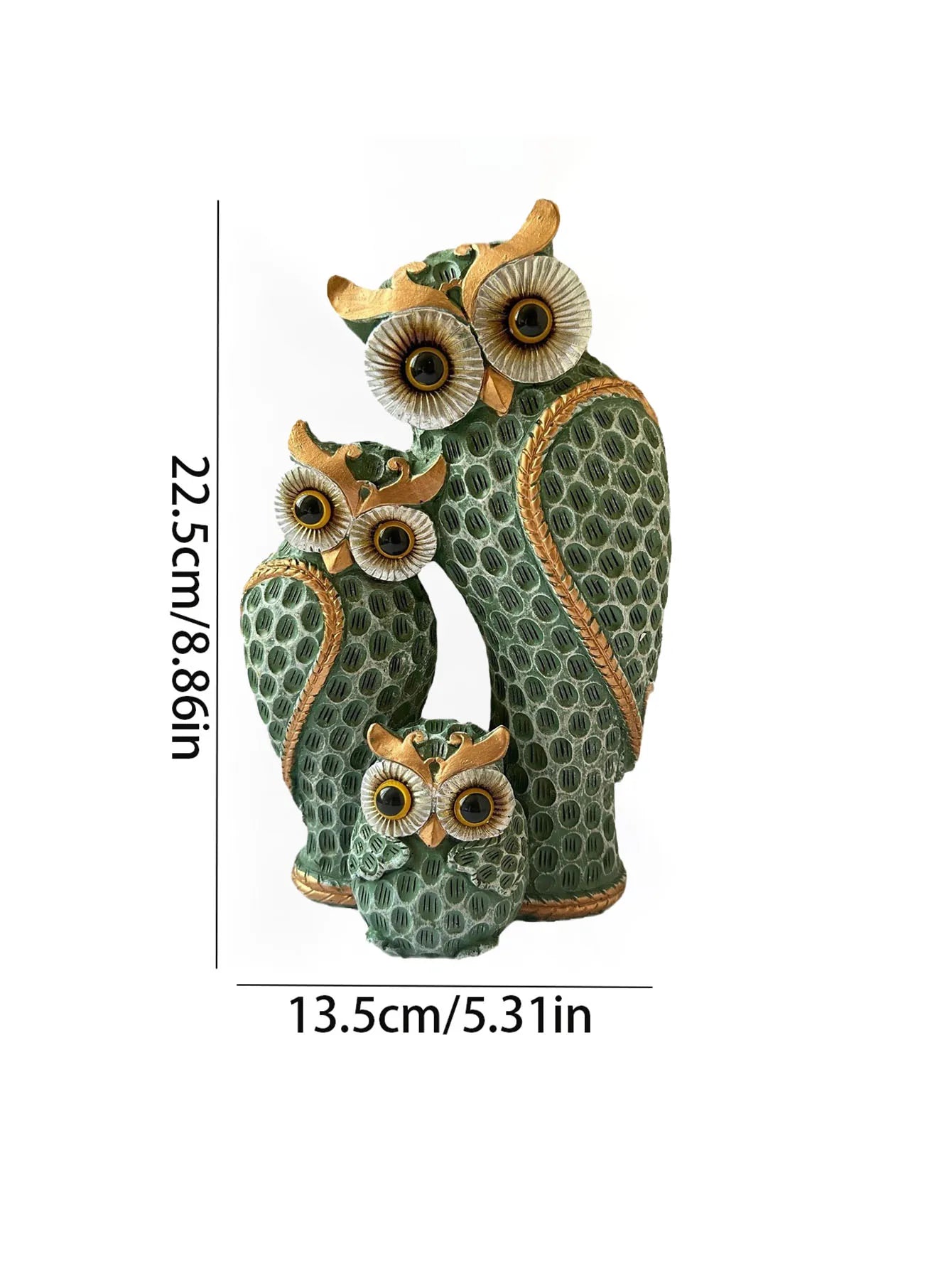 1pc Resin Owl Family Animal Decoration,Home Decor,Living Room,Bookshelf,Wine Cooler,TV Stand Decoration