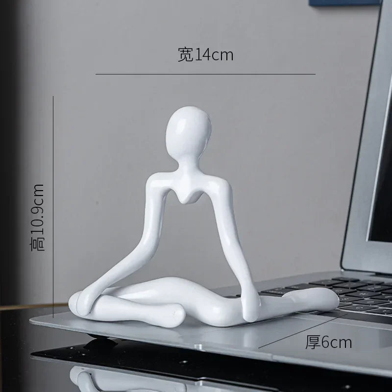 1pc Plastic Thinker Statues Abstract Mini Characters Figurines Home Office Study Room Bookshelf Decor Accessories