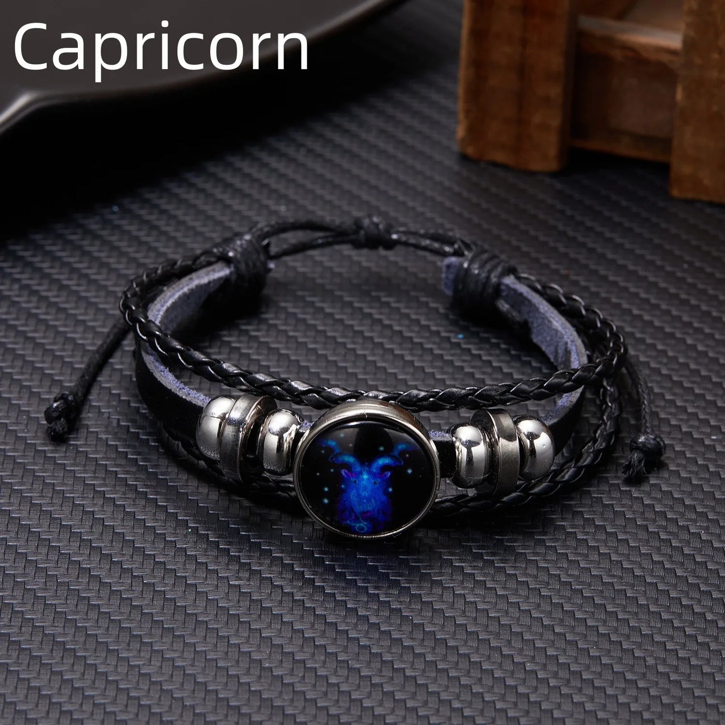 12 Constellation Zodiac Sign Charm Luminous Bracelets Men Vintage Multilayer Wrap Leather Bracelet & Bangle Birthday Gift