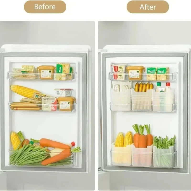 1/5PCS Refrigerator Storage Boxes Food Fresh Organizer Cold Storage Crisper Fruit Spice Food Container Boxes Home Kitchen Boxes