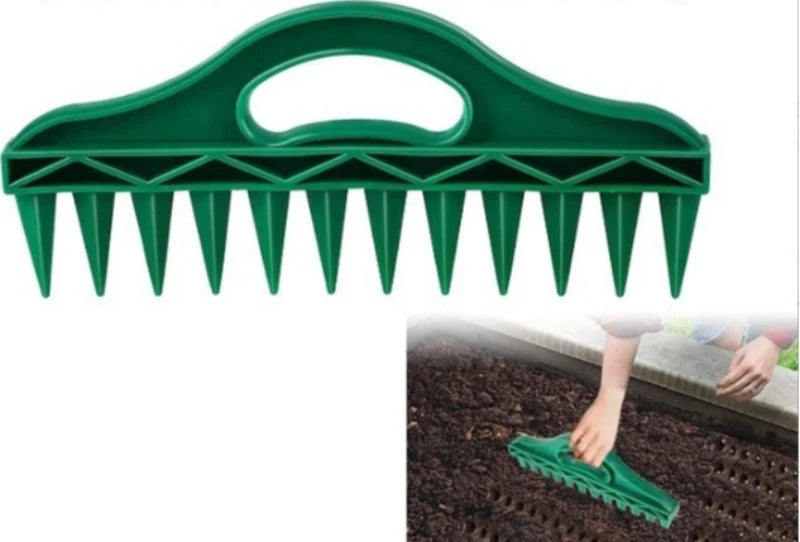 1Pc Seeding Hole Punch Planting Tool with 12Holes Dibber, Soil Sowing Drill for Fast Punch and Seed