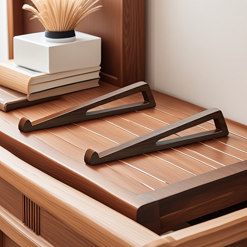 2pcs Ergonomic Bamboo Laptop Stand