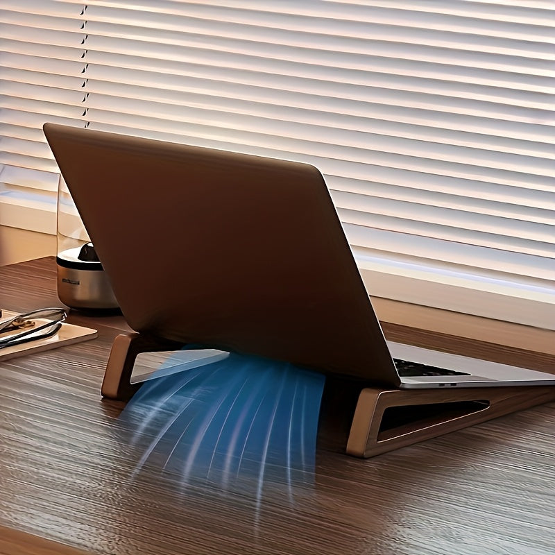 2pcs Ergonomic Bamboo Laptop Stand