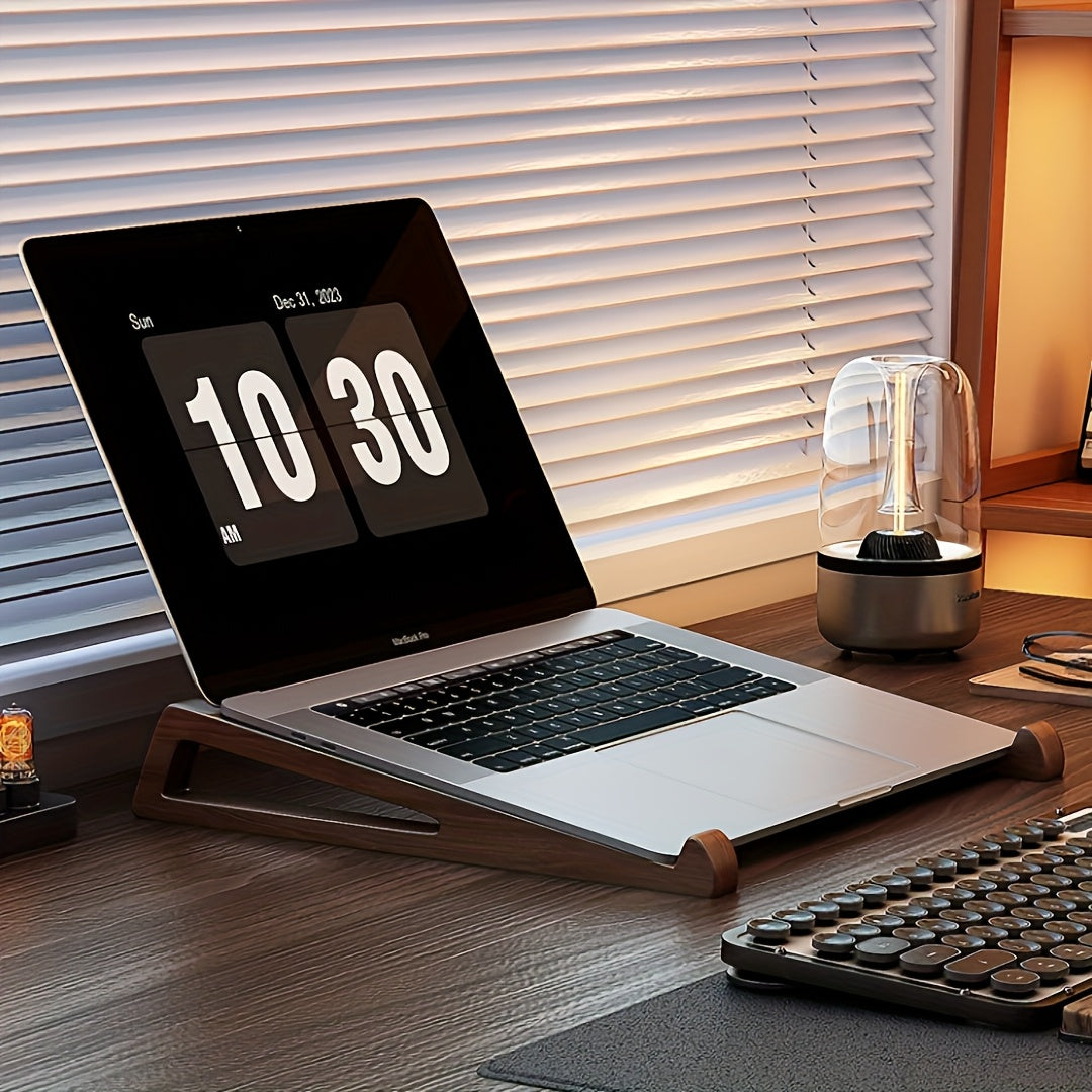 2pcs Ergonomic Bamboo Laptop Stand